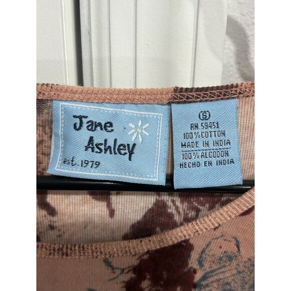 Jane Ashley Wild Horses Old West 3/4 Sleeve Graphic Top Size S Western NWT - Picture 5 of 10